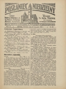 Posłaniec Niedzielny: organ Parafii św. Stanisława BM w Mieście Ostrowie Archidiec. Poznańskiej 1932.11.27 R.6 Nr48