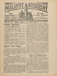 Posłaniec Niedzielny: organ Parafii św. Stanisława BM w Mieście Ostrowie Archidiec. Poznańskiej 1933.06.11 R.7 Nr24