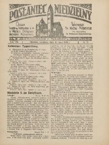 Posłaniec Niedzielny: organ Parafii św. Stanisława BM w Mieście Ostrowie Archidiec. Poznańskiej 1933.07.16 R.7 Nr29