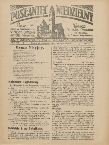 Posłaniec Niedzielny: organ Parafii św. Stanisława BM w Mieście Ostrowie Archidiec. Poznańskiej 1933.07.30 R.7 Nr31