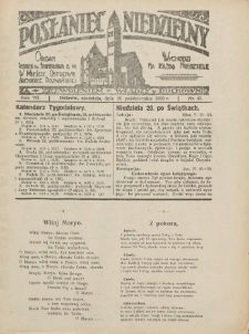 Posłaniec Niedzielny: organ Parafii św. Stanisława BM w Mieście Ostrowie Archidiec. Poznańskiej 1933.10.22 R.7 Nr43