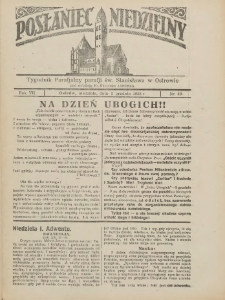 Posłaniec Niedzielny: organ Parafii św. Stanisława BM w Mieście Ostrowie Archidiec. Poznańskiej 1933.12.03 R.7 Nr49