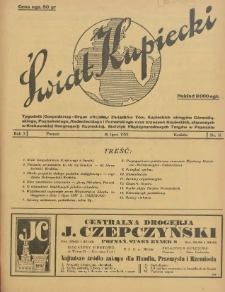 Świat Kupiecki : tygodnik gospodarczy : organ zrzeszeń kupieckich, złączonych w Związkach Towarzystw Kupieckich (...) 1927.07.30 R.3 Nr 31