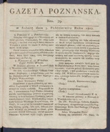 Gazeta Poznańska R. 1807, nr 79