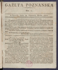 Gazeta Poznańska R. 1810, nr 7