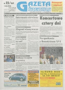 Gazeta Średzka 2006.06.01 Nr22/569