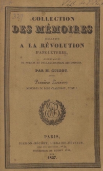 M&eacute;moires de lord Clarendon [...]. T. 1