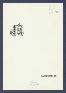 Zaproszenie : [Incipit:] Rektor i Senat Uniwersytetu im. Adama Mickiewicza w Poznaniu mają zaszczyt zaprosić na inaugurację roku akademickiego 1984/85 : Uroczystość odbędzie się 1 października 1984 r. w Auli Uniwersytetu im. Adama Mickiewicza w Poznaniu, ul. Henryka Wieniawskiego 1 [...]