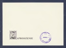 Zaproszenie : [Incipit:] Rektor i Senat Uniwersytetu im. Adama Mickiewicza w Poznaniu mają zaszczyt zaprosić Pana dr Franciszka Paprockiego wraz z małżonką na uroczysty koncert z okazji jubileuszu 50-lecia uczelni : koncert odbędzie się we wtorek, dnia 6 maja 1969 r. w auli UAM [...]