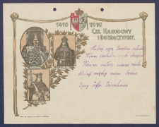 Telegram patriotyczny : 1410-1910 Cel narodowy i dobroczynny