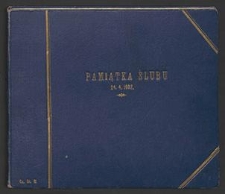 Pamiątka ślubu 24.IV.1932