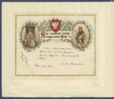 Telegram patriotyczny Nie rzucim ziemi skąd nasz r&oacute;d! [DZS 2088 III/50]