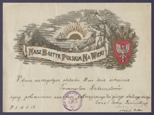 Telegram patriotyczny : Nasz Bałtyk polskim na wieki