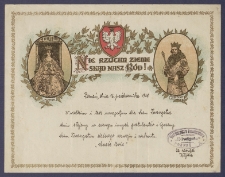 Telegram patriotyczny Nie rzucim ziemi skąd nasz r&oacute;d!