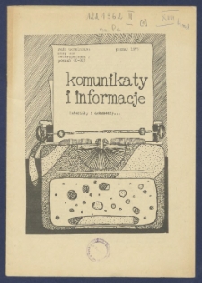 Komunikaty i Informacje : materiały i dokumenty ...