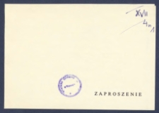 Zaproszenie : [Incipit:] Rektor, Komitet Zakładowy PZPR, Rada Zakładowa ZNP i ZZPKiS, Rada Uczelniana SZSP Uniwersytetu im. Adama Mickiewicza i Państwowej Wyższej Szkoły Muzycznej oraz Dyrekcja, POP PZPR i Rada Zakładowa ZZPKiS Filharmonii Poznańskiej uprzejmie zapraszają na uroczystą akademię dla uczczenia święta 1-maja : Akademia odbędzie się dnia 29 kwietnia 1980 r. (wtorek) o godzinie 12.00 [...]