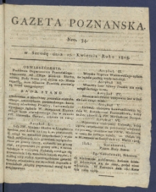 Gazeta Poznańska R. 1808, nr 34