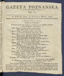 Gazeta Poznańska R. 1808, nr 65
