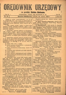 Orędownik Urzędowy na Powiat Ostr&oacute;w-Odolan&oacute;w 1923.03.24 R.72 Nr.23