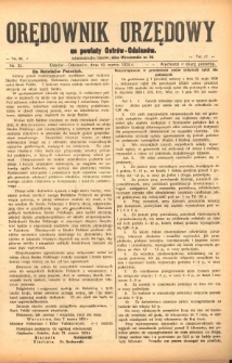 Orędownik Urzędowy na Powiat Ostr&oacute;w-Odolan&oacute;w 1924.03.29 R.73 Nr.21