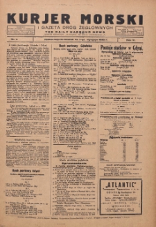 Kurjer Morski Codzienny i Gazeta Dr&oacute;g Żeglownych = Daily Harbour News 1930.01.26 R.4 Nr20