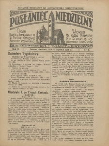 Posłaniec Niedzielny: organ Parafii św. Stanisława BM w Mieście Ostrowie Archidiec. Poznańskiej 1928.01.08 R.2 Nr2