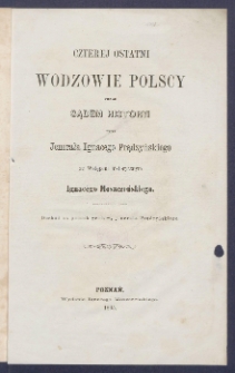 Czterej ostatni wodzowie polscy przed sądem historyi.