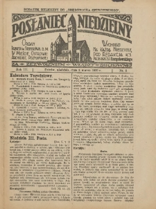 Posłaniec Niedzielny: organ Parafii św. Stanisława BM w Mieście Ostrowie Archidiec. Poznańskiej 1929.03.03 R.3 Nr9