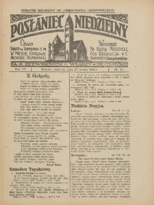 Posłaniec Niedzielny: organ Parafii św. Stanisława BM w Mieście Ostrowie Archidiec. Poznańskiej 1929.03.17 R.3 Nr11