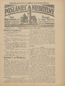 Posłaniec Niedzielny: organ Parafii św. Stanisława BM w Mieście Ostrowie Archidiec. Poznańskiej 1929.05.05 R.3 Nr18