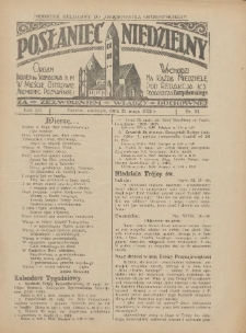 Posłaniec Niedzielny: organ Parafii św. Stanisława BM w Mieście Ostrowie Archidiec. Poznańskiej 1929.05.26 R.3 Nr21