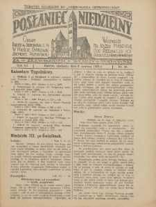 Posłaniec Niedzielny: organ Parafii św. Stanisława BM w Mieście Ostrowie Archidiec. Poznańskiej 1929.06.09 R.3 Nr23