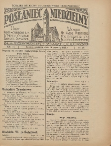 Posłaniec Niedzielny: organ Parafii św. Stanisława BM w Mieście Ostrowie Archidiec. Poznańskiej 1929.06.30 R.3 Nr26