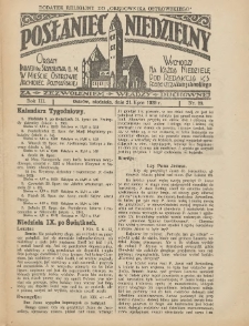 Posłaniec Niedzielny: organ Parafii św. Stanisława BM w Mieście Ostrowie Archidiec. Poznańskiej 1929.07.21 R.3 Nr29