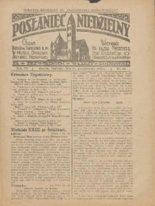 Posłaniec Niedzielny: organ Parafii św. Stanisława BM w Mieście Ostrowie Archidiec. Poznańskiej 1929.10.27 R.3 Nr43