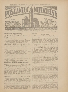 Posłaniec Niedzielny: organ Parafii św. Stanisława BM w Mieście Ostrowie Archidiec. Poznańskiej 1929.11.03 R.3 Nr44