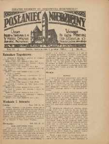 Posłaniec Niedzielny: organ Parafii św. Stanisława BM w Mieście Ostrowie Archidiec. Poznańskiej 1929.12.01 R.3 Nr48