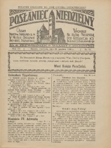 Posłaniec Niedzielny: organ Parafii św. Stanisława BM w Mieście Ostrowie Archidiec. Poznańskiej 1929.12.22 R.3 Nr51