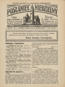 Posłaniec Niedzielny: organ Parafii św. Stanisława BM w Mieście Ostrowie Archidiec. Poznańskiej 1930.12.21 R.4 Nr51