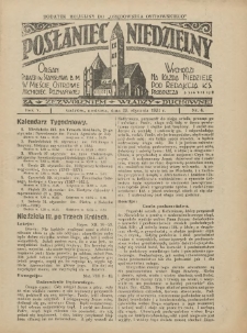 Posłaniec Niedzielny: organ Parafii św. Stanisława BM w Mieście Ostrowie Archidiec. Poznańskiej 1931.01.25 R.5 Nr4
