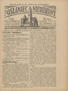 Posłaniec Niedzielny: organ Parafii św. Stanisława BM w Mieście Ostrowie Archidiec. Poznańskiej 1931.02.01 R.5 Nr5