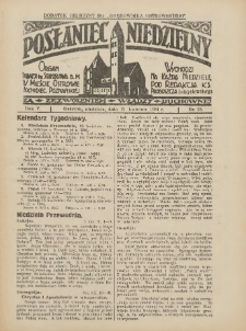 Posłaniec Niedzielny: organ Parafii św. Stanisława BM w Mieście Ostrowie Archidiec. Poznańskiej 1931.04.12 R.5 Nr15
