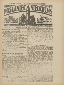 Posłaniec Niedzielny: organ Parafii św. Stanisława BM w Mieście Ostrowie Archidiec. Poznańskiej 1931.07.05 R.5 Nr27