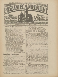 Posłaniec Niedzielny: organ Parafii św. Stanisława BM w Mieście Ostrowie Archidiec. Poznańskiej 1931.07.12 R.5 Nr28