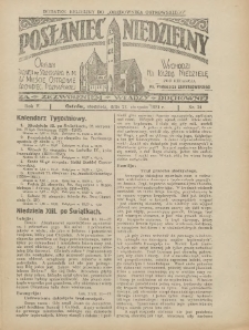 Posłaniec Niedzielny: organ Parafii św. Stanisława BM w Mieście Ostrowie Archidiec. Poznańskiej 1931.08.23 R.5 Nr34