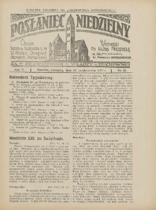 Posłaniec Niedzielny: organ Parafii św. Stanisława BM w Mieście Ostrowie Archidiec. Poznańskiej 1931.10.18 R.5 Nr42