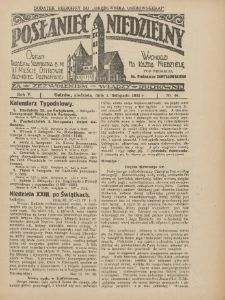 Posłaniec Niedzielny: organ Parafii św. Stanisława BM w Mieście Ostrowie Archidiec. Poznańskiej 1931.11.01 R.5 Nr44