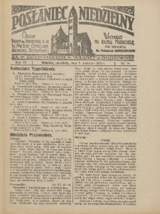 Posłaniec Niedzielny: organ Parafii św. Stanisława BM w Mieście Ostrowie Archidiec. Poznańskiej 1932.04.03 R.6 Nr14