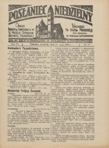 Posłaniec Niedzielny: organ Parafii św. Stanisława BM w Mieście Ostrowie Archidiec. Poznańskiej 1932.05.22 R.6 Nr21