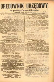 Orędownik Urzędowy na Powiat Ostr&oacute;w-Odolan&oacute;w 1925.09.01 R.74 Nr.38